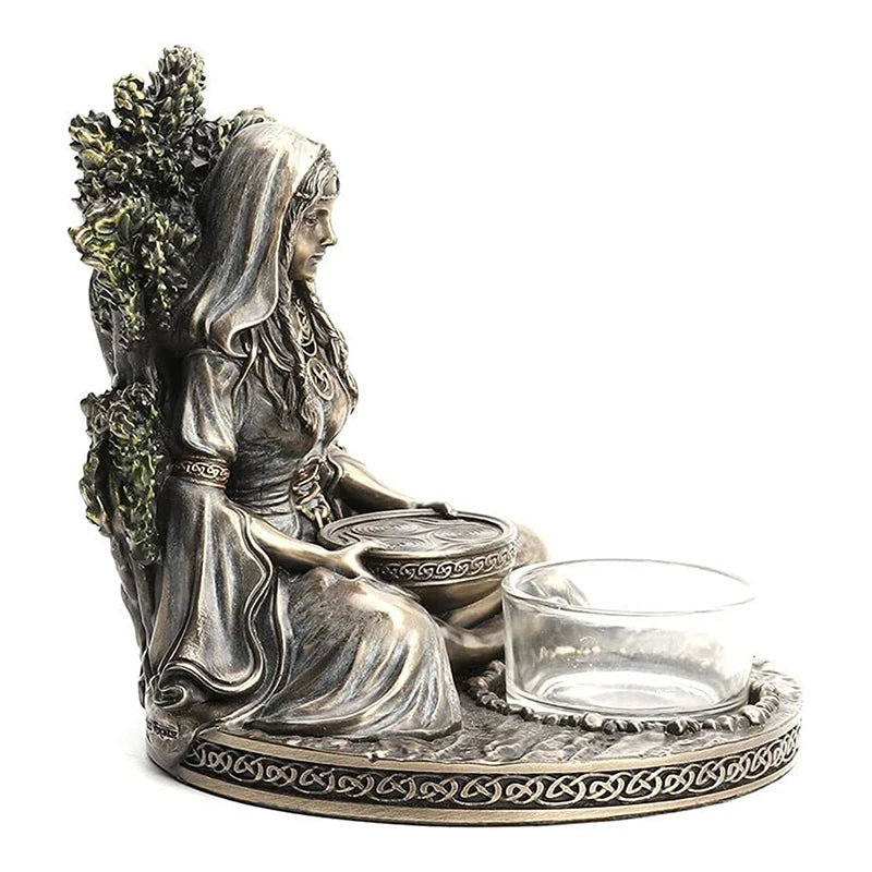 Cernunnos or Goddess Sitting Statue Candle Holder