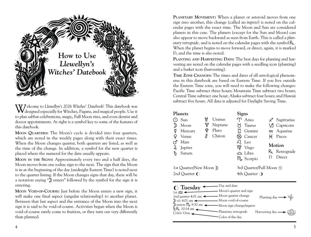 Llewellyn's 2026 Witches' Datebook