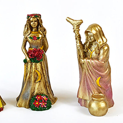 (set of 3) ~4" Mother, Maiden, Crone figurines