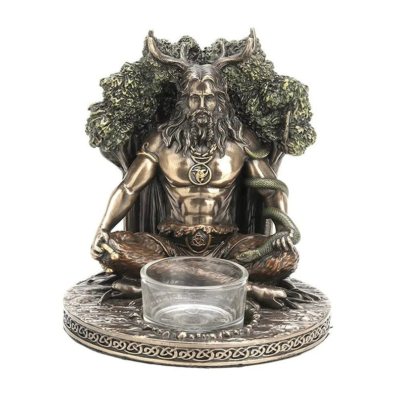 Cernunnos or Goddess Sitting Statue Candle Holder