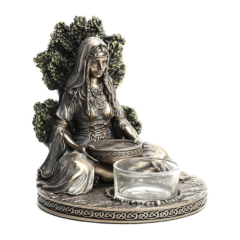 Cernunnos or Goddess Sitting Statue Candle Holder